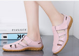 Handmade Vintage Leather Sandals Comfortable Soft Sole Mom Shoes