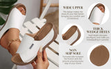 Summer Wedge Slides Slippers Fashion Fish Mouth Thick Bottom Roman Shoes Solid Color Beach Sandals For Women