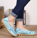 Women’s Low-Heel Loafers with Laces & Small Eyelets