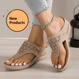 European And American Flip-flops Women's Non Slip Outdoor Wedge Flip-flops