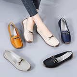 Elegant and Versatile Women’s Loafers with Metal Buckle
