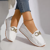 Chains Flats Womens Fashion Casual Comfortable Slip-on Shoes Loafers Spring Summer Fall