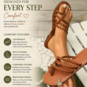Summer Clip-toe Woven Sandals INS Fashion Beach Flat Slides Slippers Outdoor Roman Shoes For Women