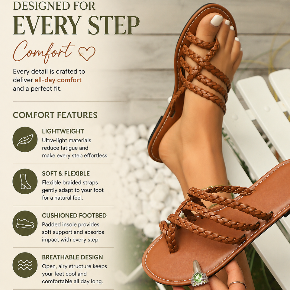 Summer Clip-toe Woven Sandals INS Fashion Beach Flat Slides Slippers Outdoor Roman Shoes For Women