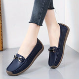 Elegant and Versatile Women’s Loafers with Metal Buckle