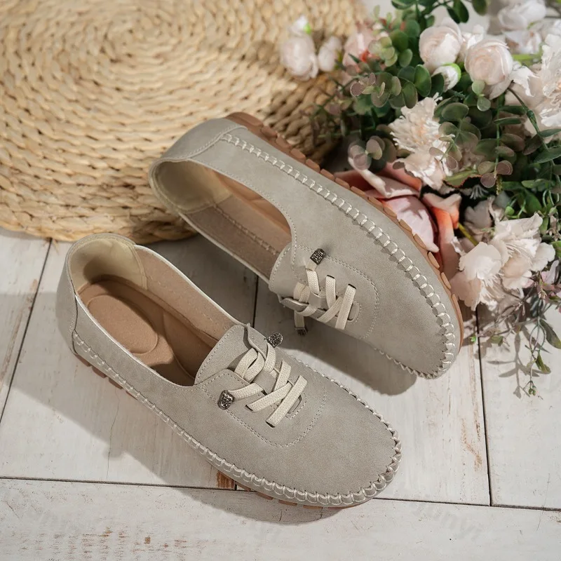 Women’s Comfortable Lace-Up British-Style Loafers