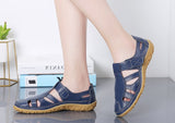 Handmade Vintage Leather Sandals Comfortable Soft Sole Mom Shoes