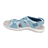 Women's New Roman Wedge Sandals Round Toe Velcro
