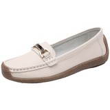 Elegant and Versatile Women’s Loafers with Metal Buckle