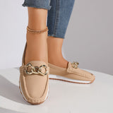 Chains Flats Womens Fashion Casual Comfortable Slip-on Shoes Loafers Spring Summer Fall