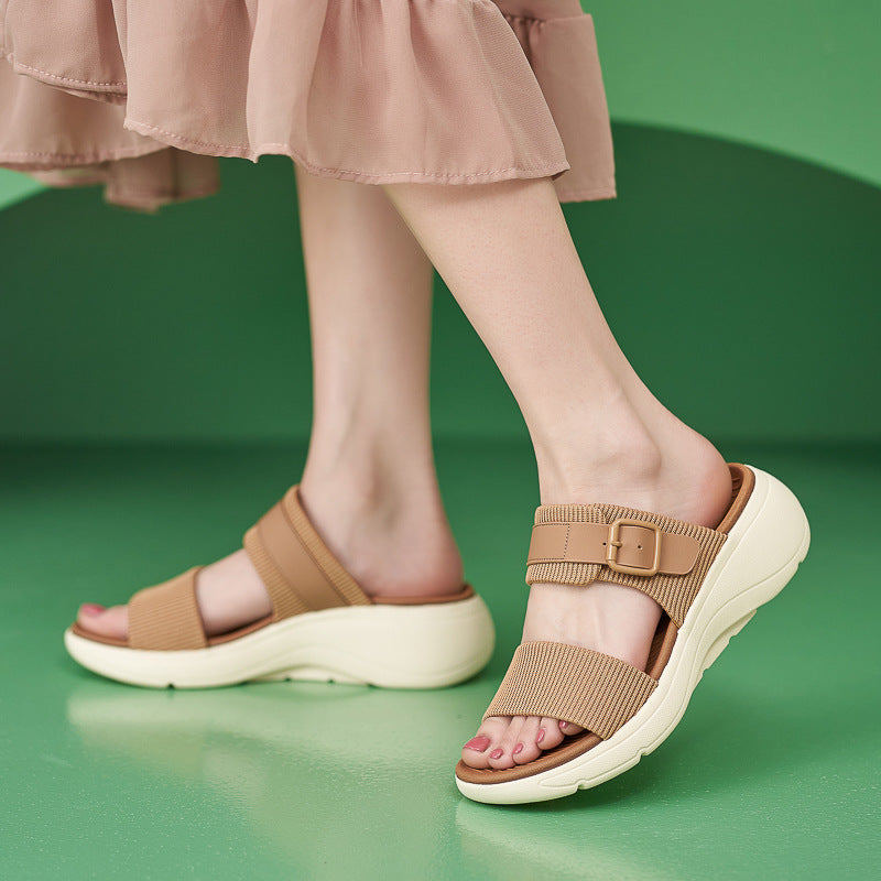 Thick Sole MD Slide Sandals - Lightweight Non Slip Casual Sport Sandals For Men And Women