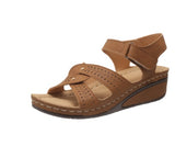 Retro Casual Flower Line ShapedWomen's Slope Heel Sandals