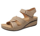 Retro Casual Flower Line ShapedWomen's Slope Heel Sandals
