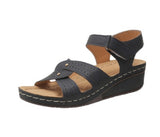 Retro Casual Flower Line ShapedWomen's Slope Heel Sandals