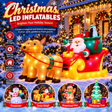 Christmas LED Lights Glowing Santa Tree Snowman Inflatable Doll Outdoor Yard Garden Decor