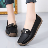Elegant and Versatile Women’s Loafers with Metal Buckle