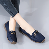 Elegant and Versatile Women’s Loafers with Metal Buckle