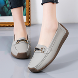 Elegant and Versatile Women’s Loafers with Metal Buckle