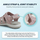 Women's New Roman Wedge Sandals Round Toe Velcro