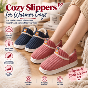 Fur-Lined Slippers for Men & Women – Thick Sole, Warm & Comfortable
