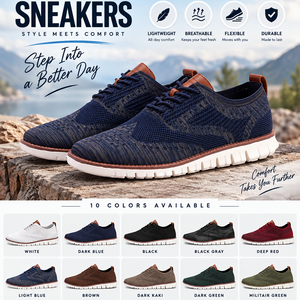Knitted lace-up casual shoes Brock men's shoes