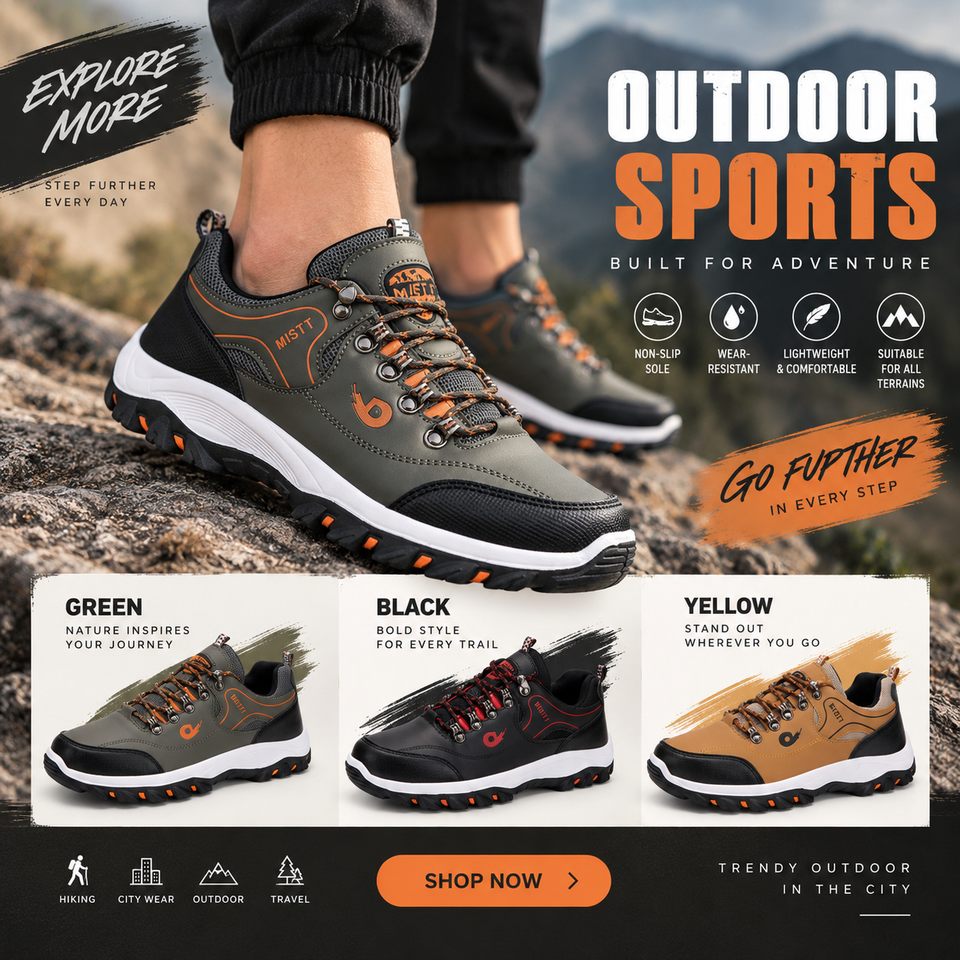 Mens Color-Block Hiking Shoes For Spring And Summer Outdoor Adventures
