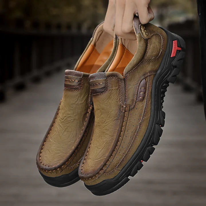 Sports And Leisure Shoes Thick Soled Foot Layer Cowhide Nubuck Shoes
