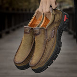 Sports And Leisure Shoes Thick Soled Foot Layer Cowhide Nubuck Shoes