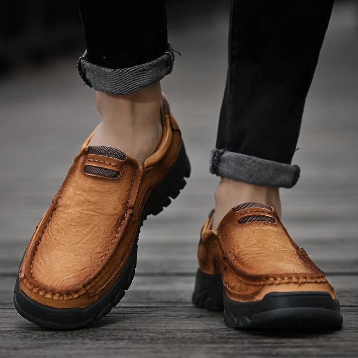 Sports And Leisure Shoes Thick Soled Foot Layer Cowhide Nubuck Shoes