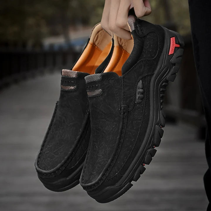 Sports And Leisure Shoes Thick Soled Foot Layer Cowhide Nubuck Shoes