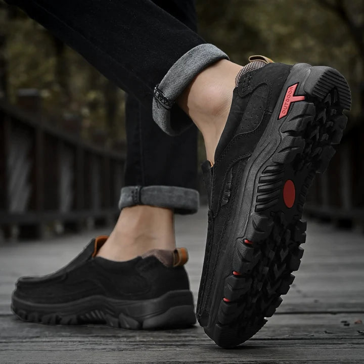 Sports And Leisure Shoes Thick Soled Foot Layer Cowhide Nubuck Shoes