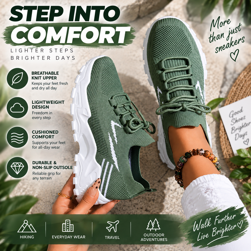 Women's Casual Stylish And Lightweight Soft Bottom Sports Shoes