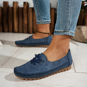 Women’s Comfortable Lace-Up British-Style Loafers