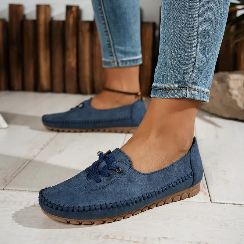 Women’s Comfortable Lace-Up British-Style Loafers