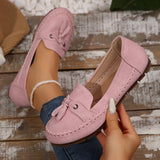 Women’s Comfortable Round-Toe Loafers – Flexible Non-Slip Slip-On Shoes