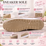 Women's Lace-up Casual Shoes Fashion Side Zipper Design Thick-soled Shoes Walking Running Sports Sneakers