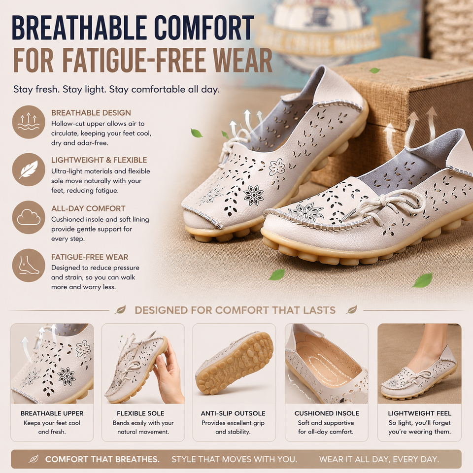 Women’s Low-Heel Loafers with Laces & Small Eyelets
