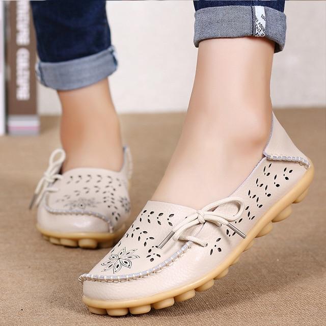 Women’s Low-Heel Loafers with Laces & Small Eyelets