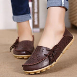 Women’s Low-Heel Loafers with Laces & Small Eyelets