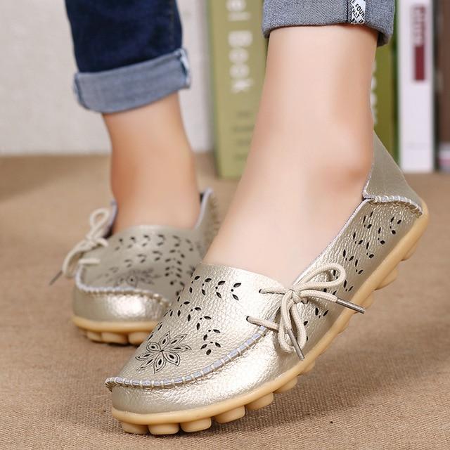 Women’s Low-Heel Loafers with Laces & Small Eyelets