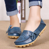 Women’s Low-Heel Loafers with Laces & Small Eyelets