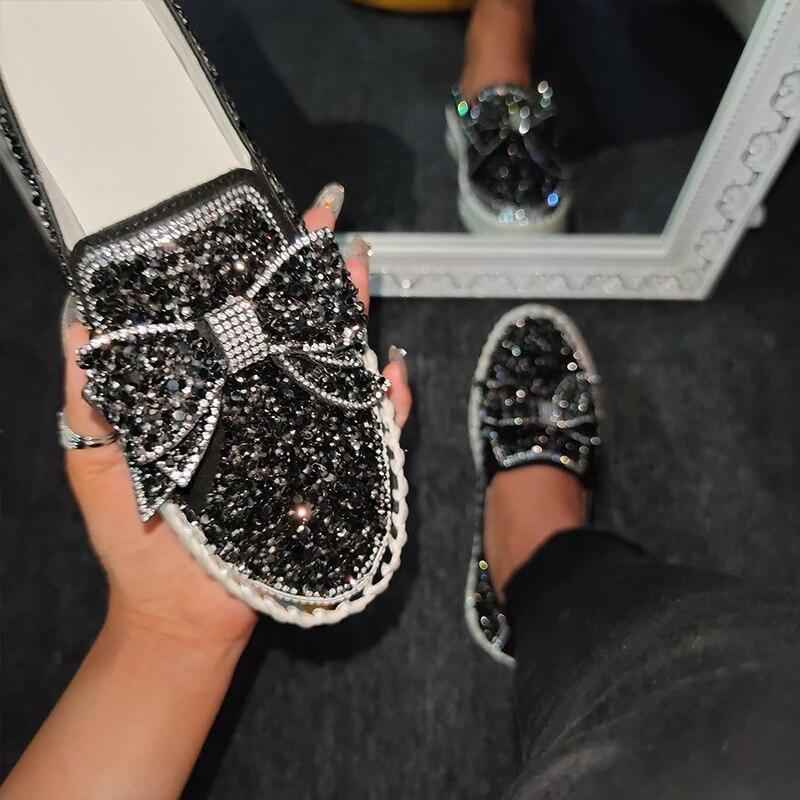 Women’s Sparkling Rhinestone Loafers