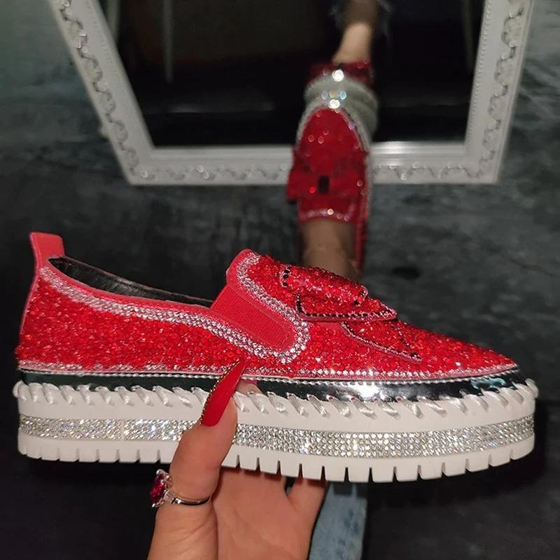 Women’s Sparkling Rhinestone Loafers