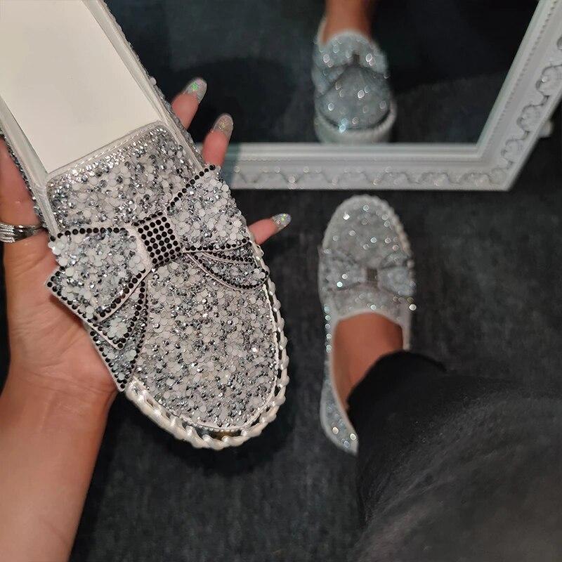 Women’s Sparkling Rhinestone Loafers
