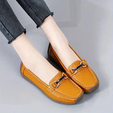 Elegant and Versatile Women’s Loafers with Metal Buckle