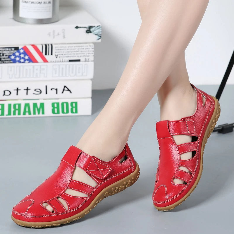 Women's casual leather summer sandals