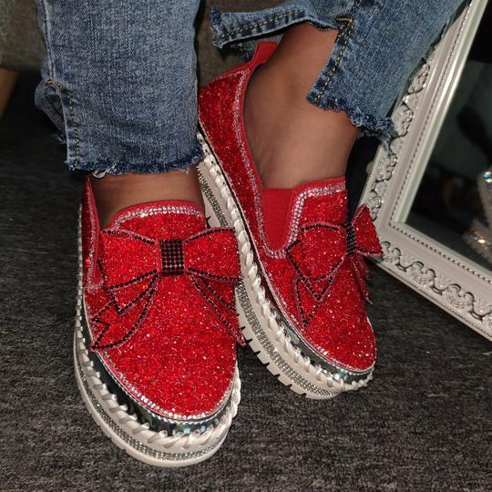Women’s Sparkling Rhinestone Loafers
