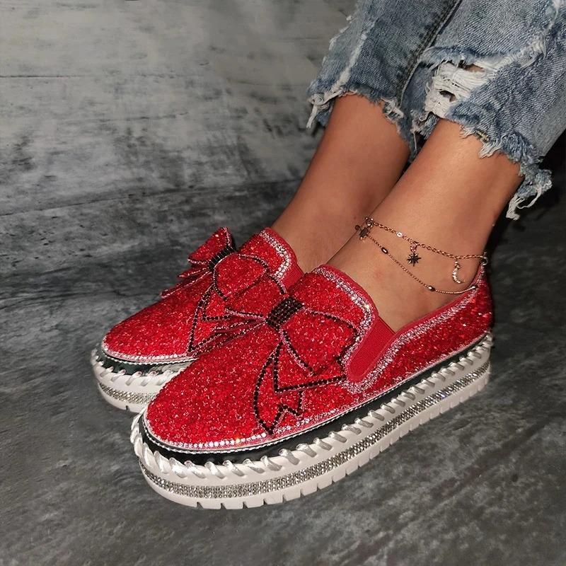 Women’s Sparkling Rhinestone Loafers