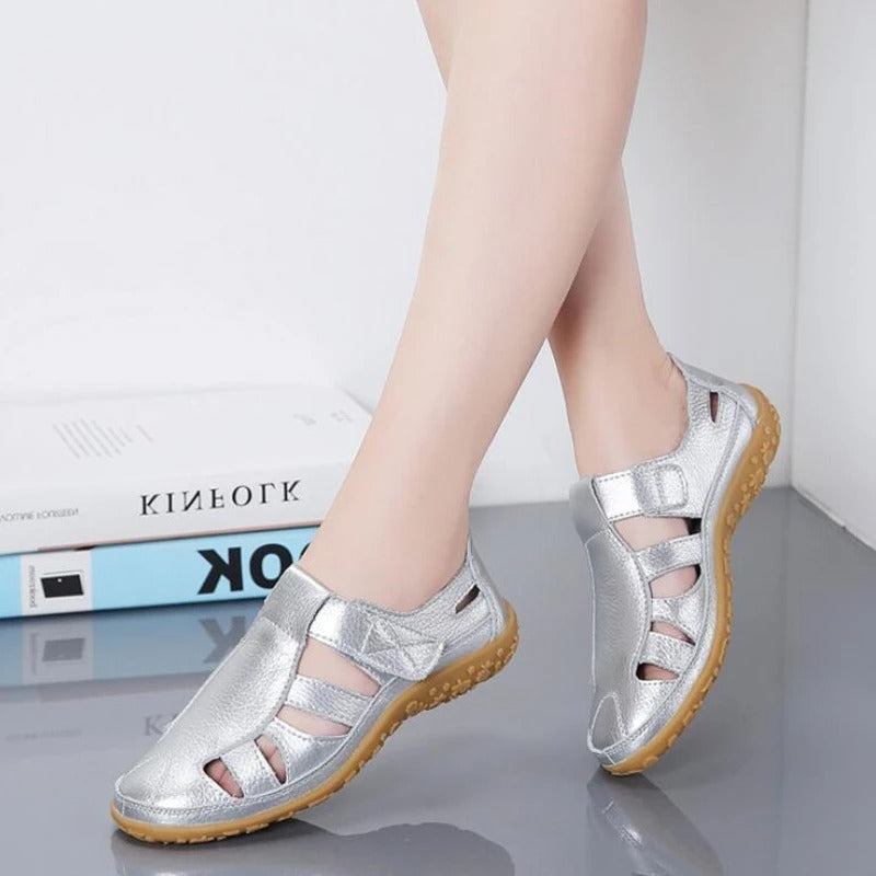 Women's casual leather summer sandals