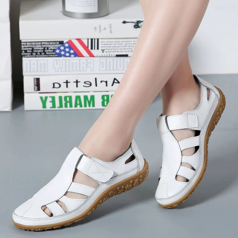 Women's casual leather summer sandals